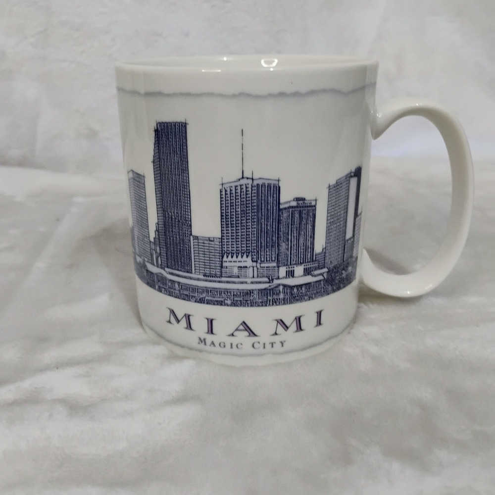 Starbucks 2007 Miami Magic City Skyline Coffee Mug 18oz Architecture Series Cup